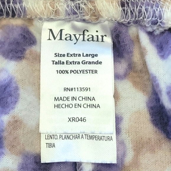 XL Fleece Animal Print Pajama Bottoms - Picture 4 of 4